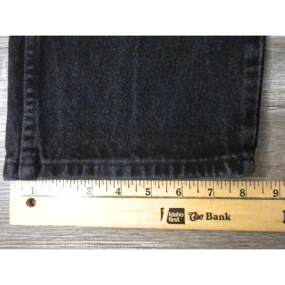 Wrangler Jeans Mens 40x34 Black Denim Cowboy Cut Relaxed Straight Vintage USA - Picture 8 of 8